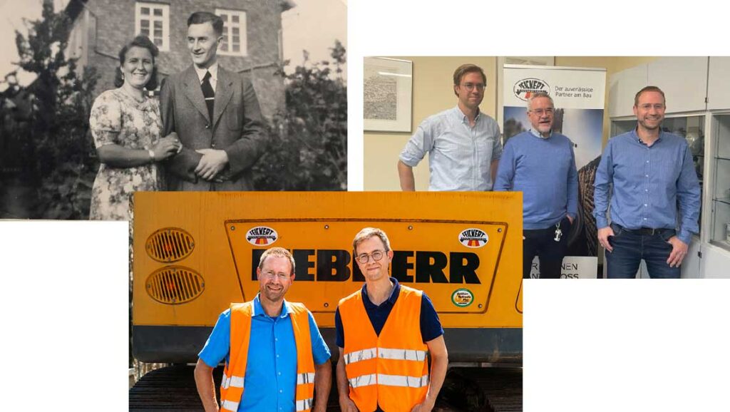 drei Fotos der verschiedenen Generationen der Geschäftsführung